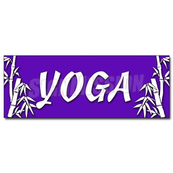Safety Sign, 48 in Height, Vinyl, 18 in Length, Yoga